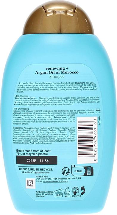 Actual product image Ogx Argan Oil Of Morocco (Liquid shampoo, 385 ml)