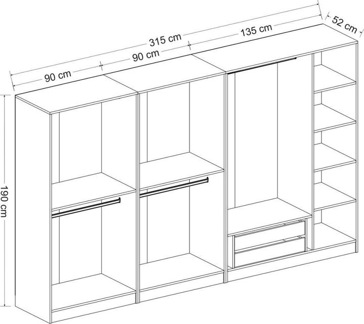 Image du produit Hanah Home Kaley (315 x 52 x 190 cm)