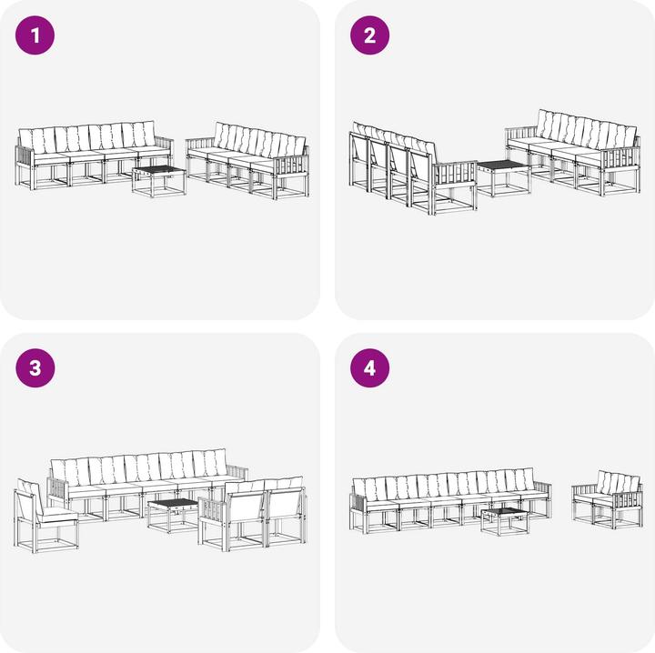 Produktbild vidaXL Outdoor-Sofa