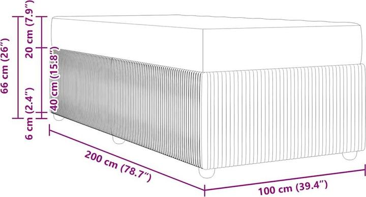 Actual product image vidaXL Bedstead (100 x 200 cm)