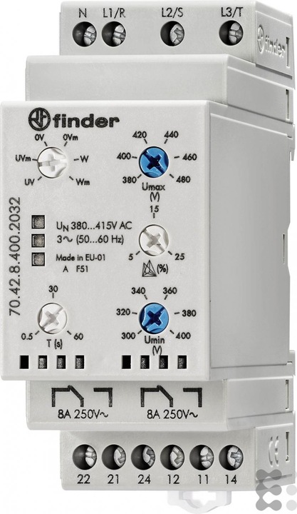 Produktbild Finder Netzüberwachungsrelais 70.42.8.400.2032 70.42.8.400.2032 3-Phasen-Netzüberwachung (380