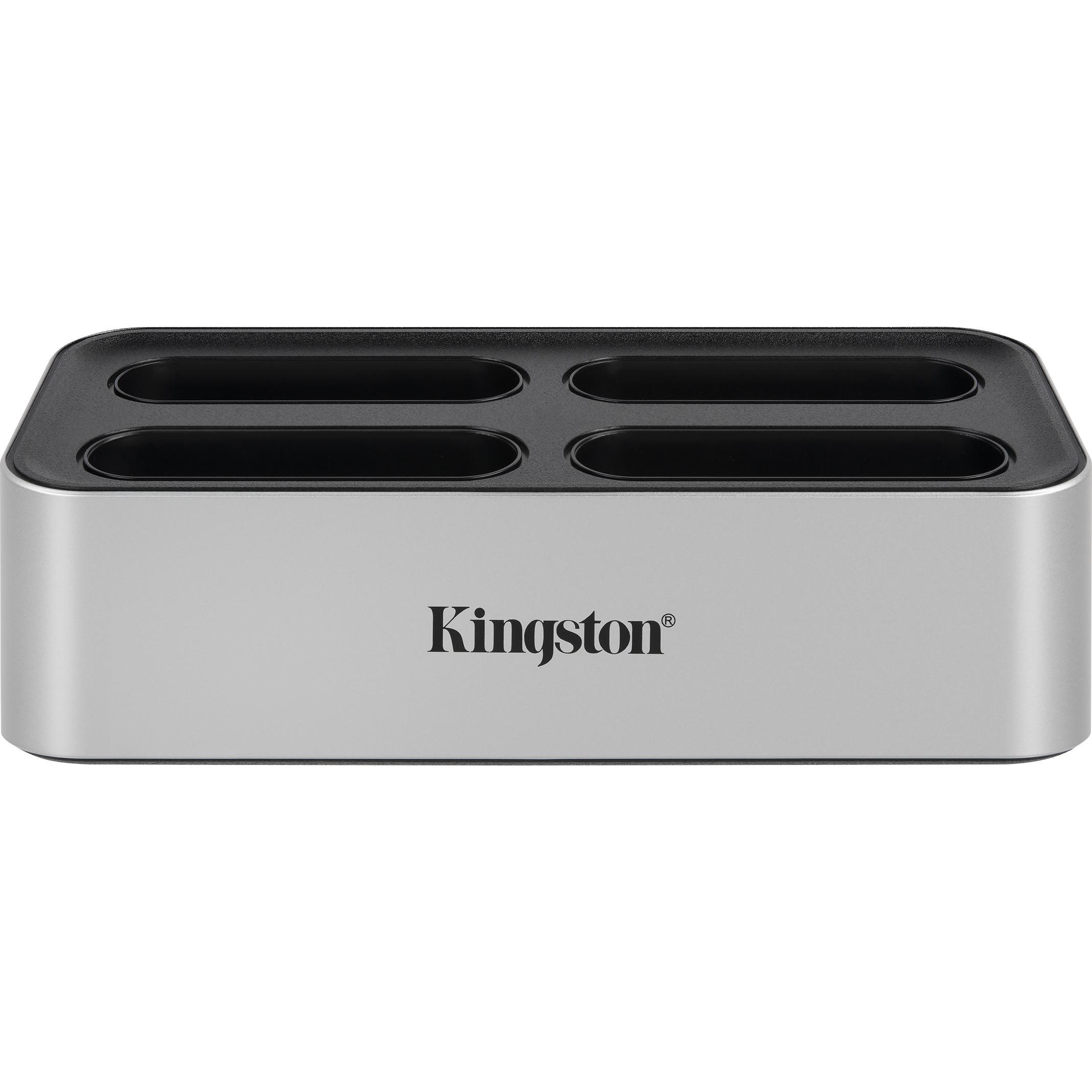 Thumbnail - Kingston Workflow Dockingstation (USB-C, 4 Ports), Dockingstation + USB Hub, Schwarz, Silber