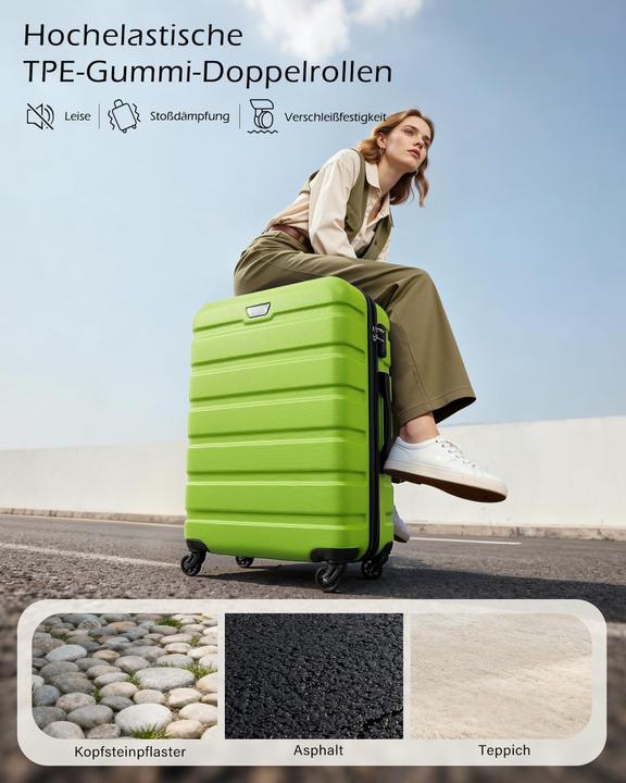 Actual product image Coolife 2-teiliges Hartschalenkoffer-Set mit TSA-Schloss (93 l)