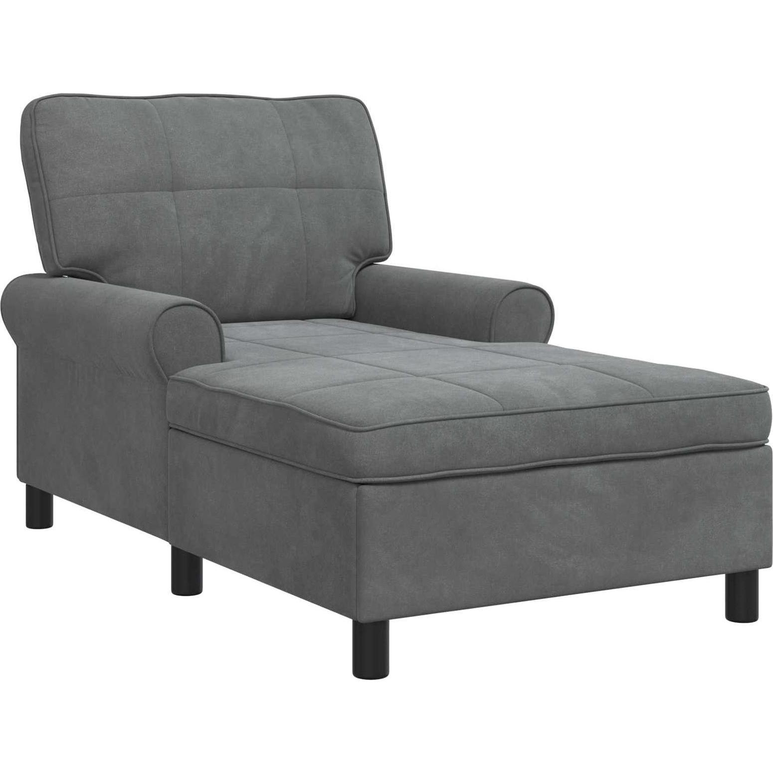 Vidaxl Grau Sofa + Bettsofa, Lounge-Liege