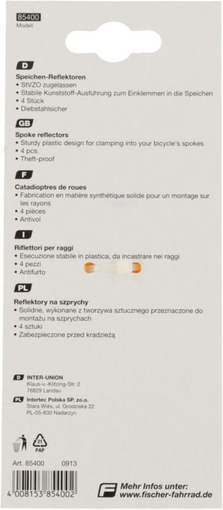 Productafbeelding Fischer Spaakreflectorset
