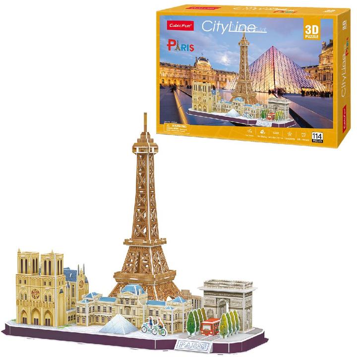Actual product image Cubicfun Cubic Fun 3d Puzzle City Line Paris (114 pieces)