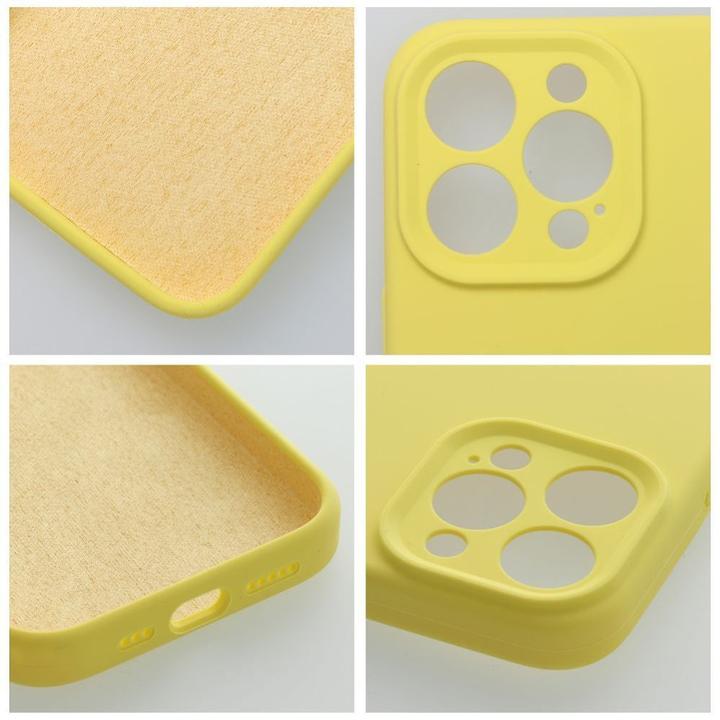Produktbild OEM Back panel cover Case SILICONE 2mm for IPHONE 14 Pro lemon (Apple iPhone 14 Pro)