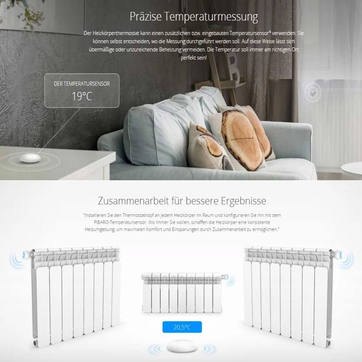 Produktbild Fibaro Radiator Thermostat Sensor