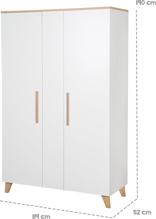 Produktbild Roba Kleiderschrank 2,5 türig Leon (119 x 52 x 190 cm)