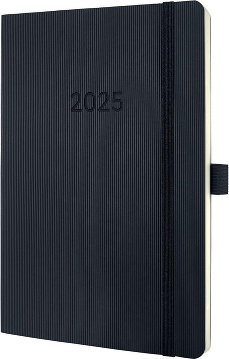 Sigel Weekly calendar 2025 C2522 1W/2S black 21x13.5cm (135 x 210 mm, German)