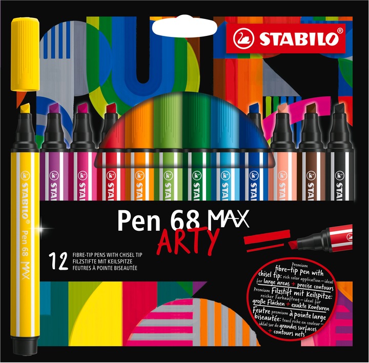Produktbild STABILO Pen 68 Max Arty (12 Farben, 12 x)