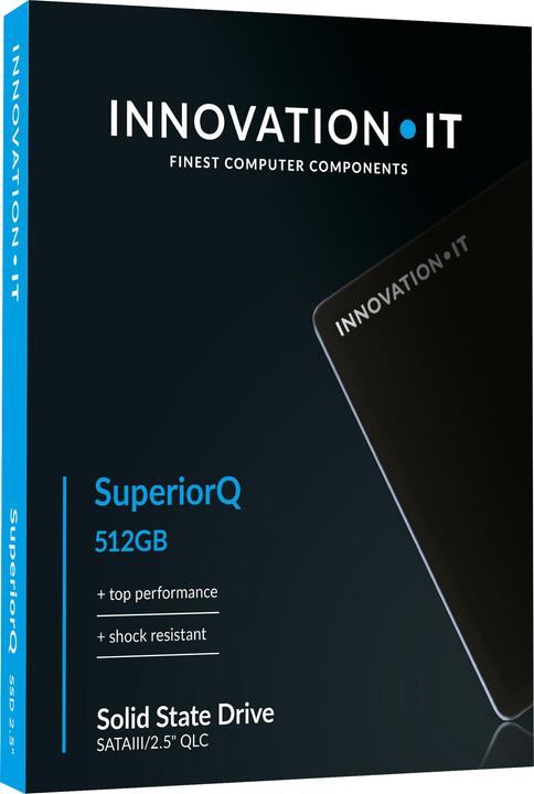 Productafbeelding Innovation Living IT SSD 2,5" 512 GB IT Black2 retail (QLC) 2,5" Serial ATA III QLC 3D NAND (512 GB, 2.5")