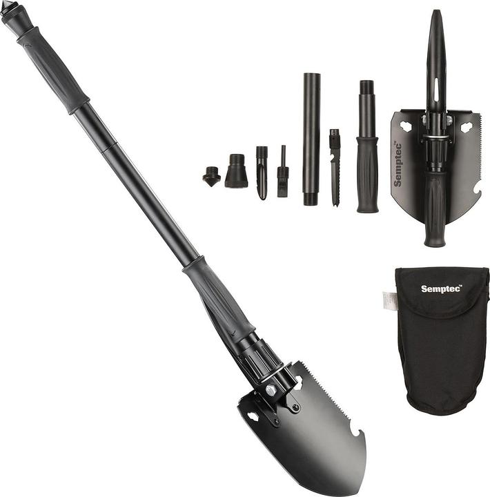 Immagine prodotto Semptec vanga strumento multifunzione 11in1 con sega, piccone, martello & co. (12 Funzioni)