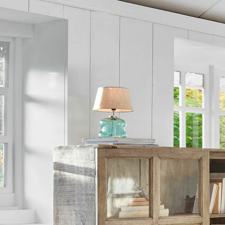 Image du produit Loberon Tischlampe Rufino blau/beige (E14)