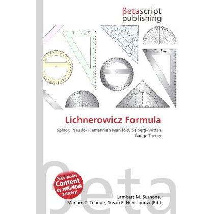 Lichnerowicz Formula, Fachbücher