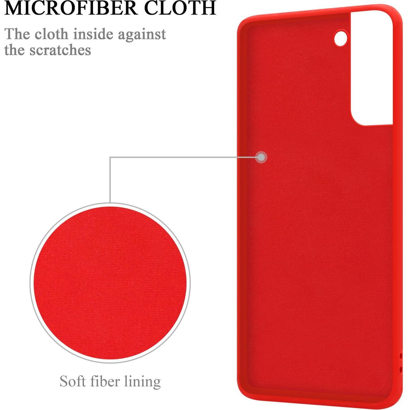 Thumbnail - Cadorabo HülleTPU im Liquid Schutz Case Silikon Design mit Ring (Samsung Galaxy S24+), Smartphone Hülle, Rot