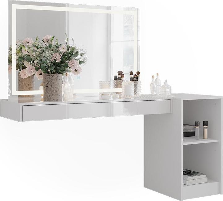 Produktbild Vicco Schminktisch Sherry, Weiss, 120 cm 3 Teile (120 x 40.10 x 76 cm)