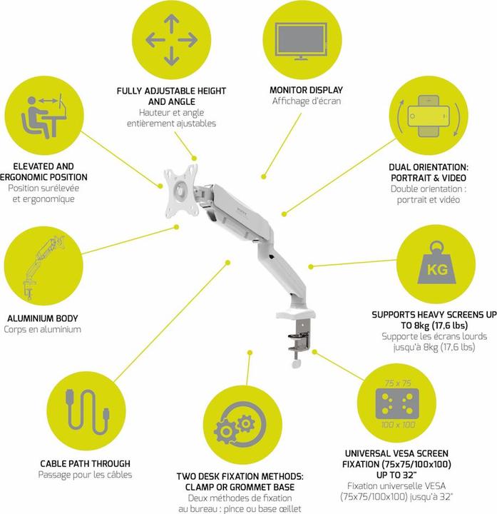 Actual product image Port Designs Monitor arm (Table, 32", 8 kg)