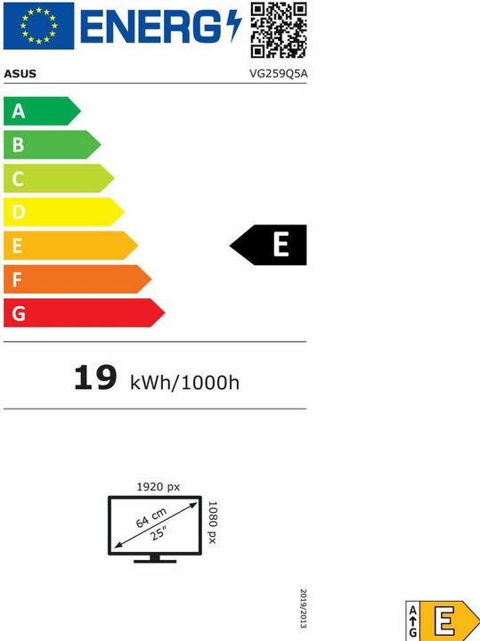 Energy Label ASUS TUF Gaming VG259Q5A (1920 x 1080 pixels, 24.50")