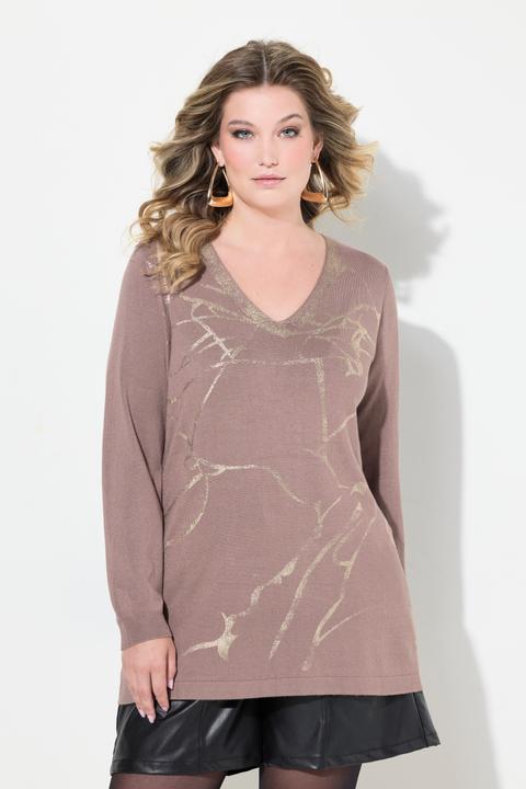 Produktbild Miamoda Pullover, A-Linie, Metallic-Marmormuster (50, 52)