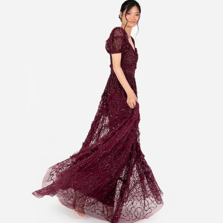 Image du produit Herba Abito Maxi con Scollo a Cuore e Frange (42)