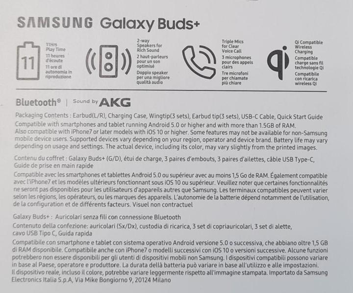 Produktbild Samsung Galaxy Buds+ (ANC, 11 h, Kabellos)