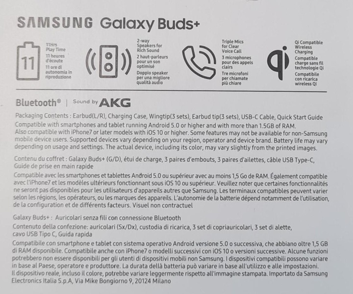 Produktbild Samsung Galaxy Buds+ (ANC, 11 h, Kabellos)