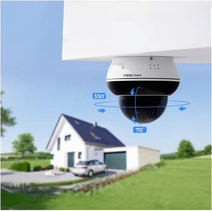 Actual product image Foscam D8ET white 4K 8MP PoE IP-Dome-Überwachungskamera Outdoor mit PTZ AI-Detektion weiss (3840 x 2160 pixels)