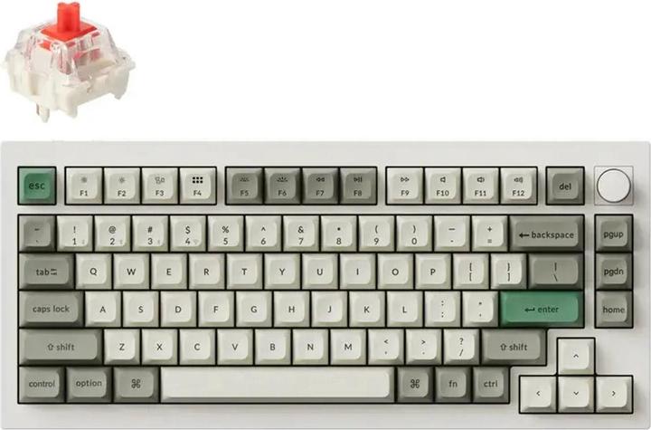 Produktbild Keychron Q1 Max QMK/VIA Wireless Custom Mechanical Keyboard,Fully Assembled Knob,Shell White, Gatero (US, Kabellos)