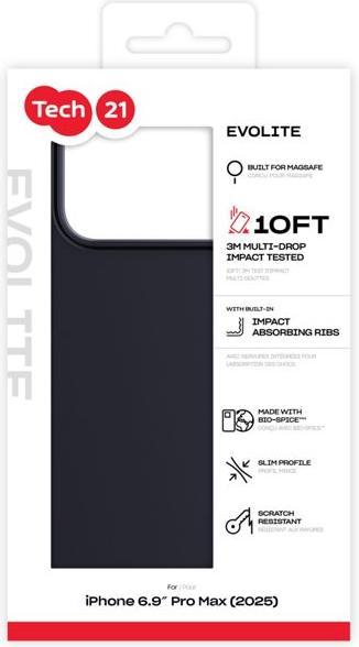 Image du produit tech21 EvoLite Case MagSafe for iPhone 17 Pro Max Black (Apple iPhone 17 Pro Max)