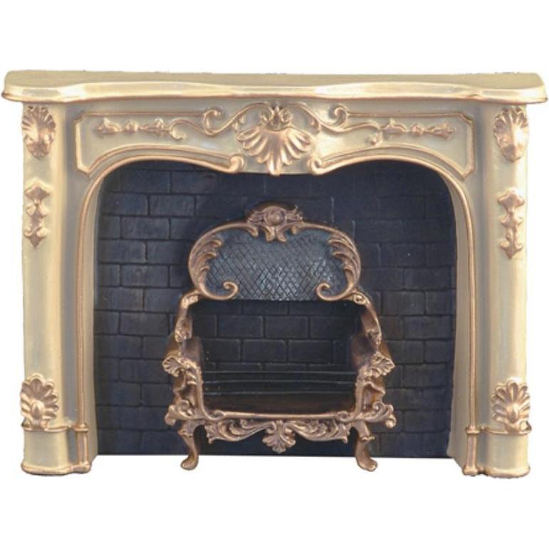 Reutter, Deko Objekt, 1.859/3 - Marmorkamin, cremeweiss, Miniatur