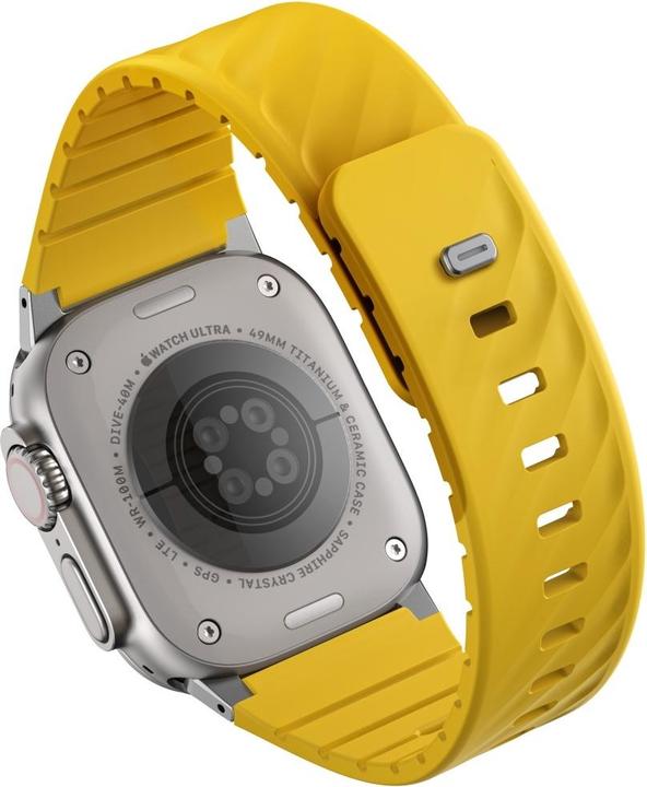 Produktbild Uniq Strap Fluo for Apple Watch 49/46/45/44/42/41/40mm Magnetic yellow (Plastic, Silicon, Stainless Steel)