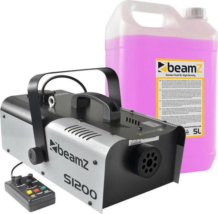Actual product image BeamZ Smoke machine - S1200 with, among others, Timer & 5 liters of smoke fluid - 1200W