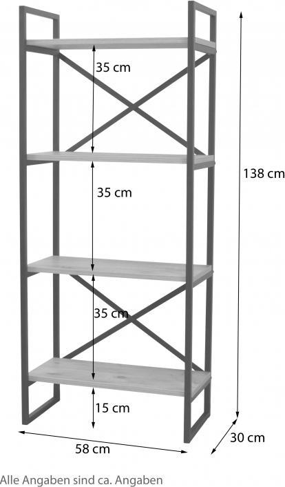 Produktbild Möbel Direkt Online Heike (58 x 30 x 138 cm)
