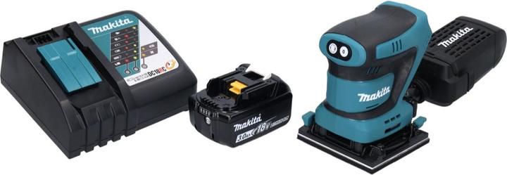 Produktbild Makita DBO 480 RF1 Akku Schwingschleifer 18 V 112 x 102 mm + 1x Akku 3,0 Ah + Ladegerät (Schwingschleifer)