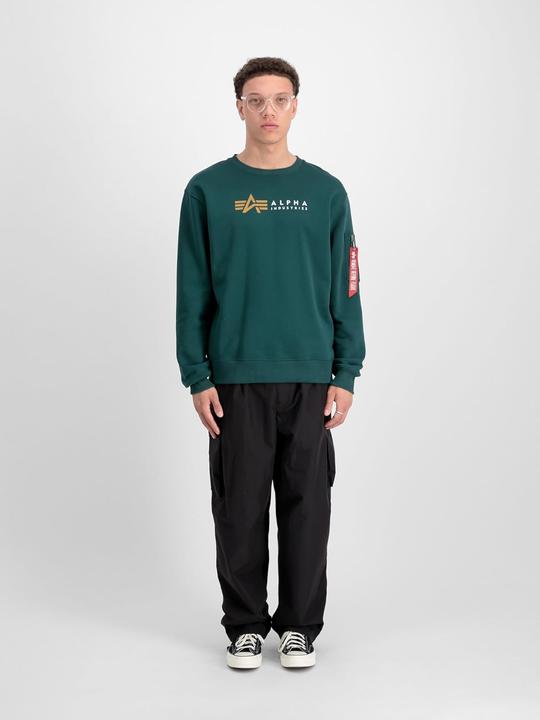 Produktbild Alpha Industries Heren Alpha Label sweatshirt, Force Green, L, Force Green, L (L)