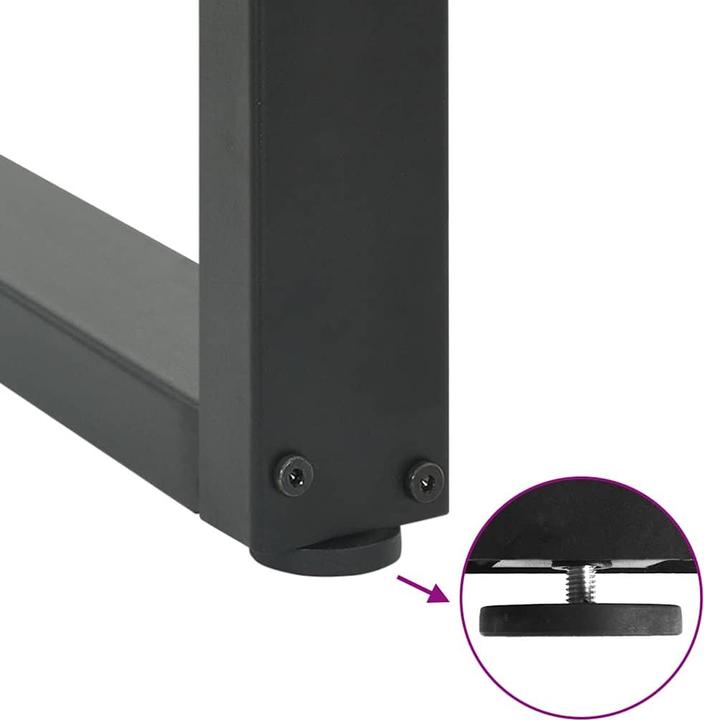Immagine prodotto vidaXL Gambe per tavolino a U 2 pz. Gamba del tavolo in acciaio antracite 70x(72-73) cm