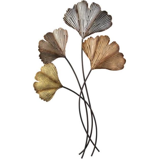 MICA Living, Wanddeko, Wanddeko - Gingkoblätter - ca. 42 x 2 x 68,5 cm