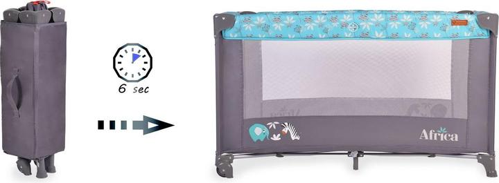 Actual product image Cangaroo Travel cot Africa (60 x 120 cm)