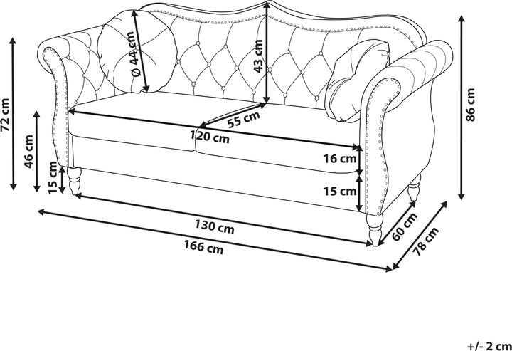 Produktbild Beliani Skien (2-Sitzer)