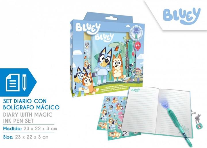 Image du produit Kids Licensing Bluey Set journal intime (23 x 22 cm, Blanc, Couverture souple)