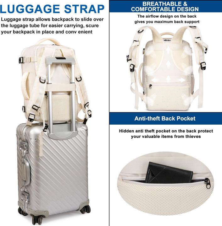 Produktbild Only-Bags.Store Handgepäck-Rucksack mit separatem Ein-Zoll-Computerfach (20 l)