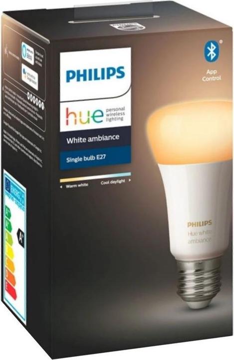 Produktbild Philips Hue White Ambiance BT (E27, 9 W, 806 lm, 2 x, F)