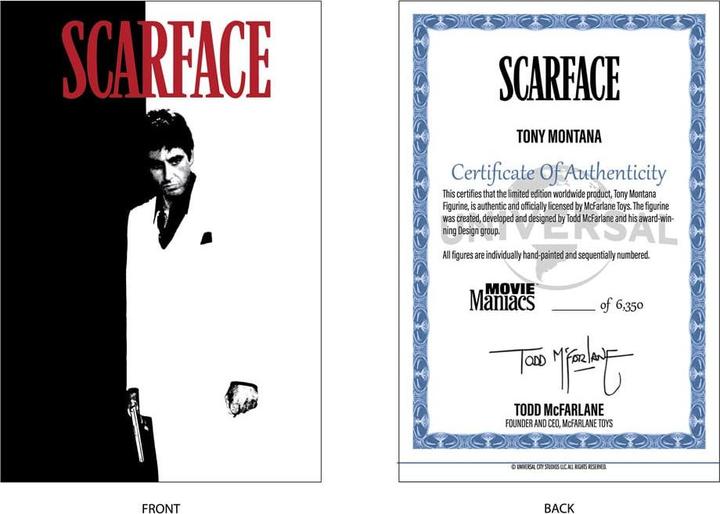 Produktbild McFarlane Scarface Movie Maniacs PVC Statue Tony Montana 17 cm