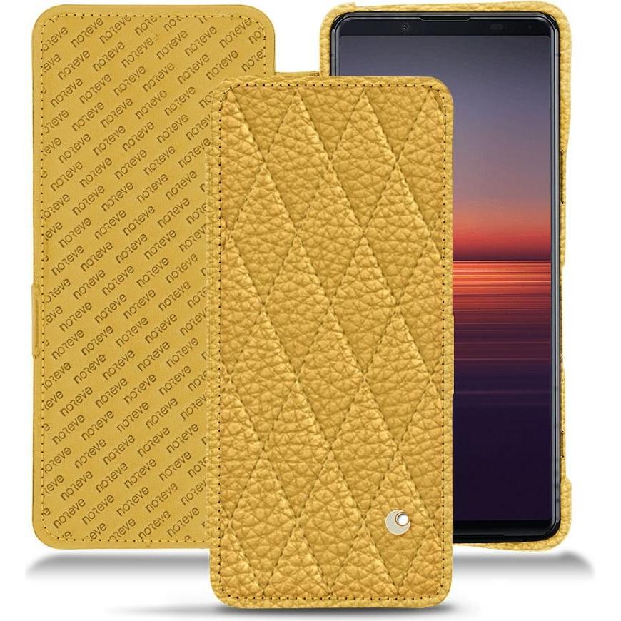 Noreve Lederschutzhülle horizontal (Sony Xperia 5 II), Smartphone Hülle, Orange