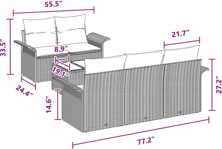 Actual product image vidaXL Modulares Sofa