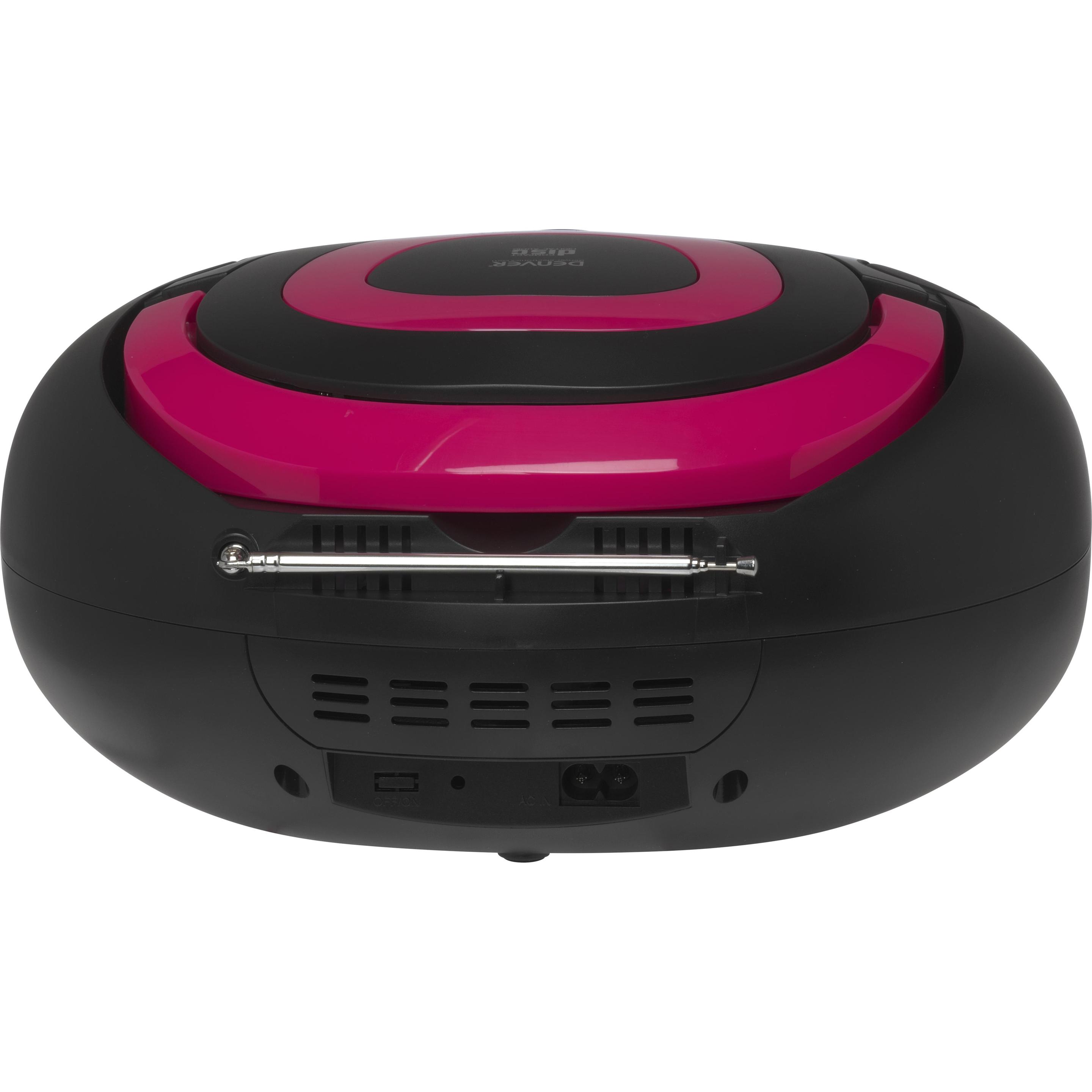Thumbnail - Denver TCL-212BT (FM, Bluetooth), Radio, Schwarz, Pink