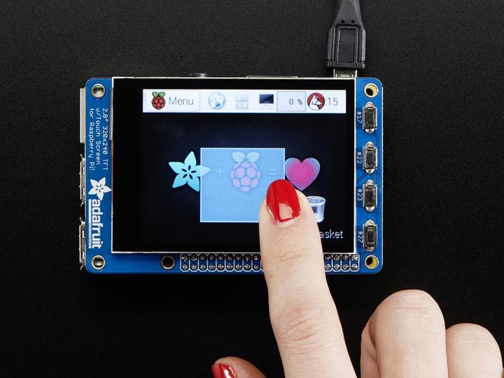 Adafruit PiTFT Plus 320x240 2,8" TFT Touch Assemblato (Display)