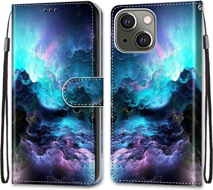 Actual product image Cover-Discount iPhone 13 mini - Leather Case Cover Nebula (Apple iPhone 13 mini)
