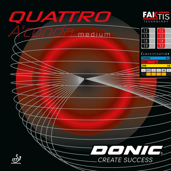 Produktbild Donic Belag Quattro A'conda medium (2 mm)